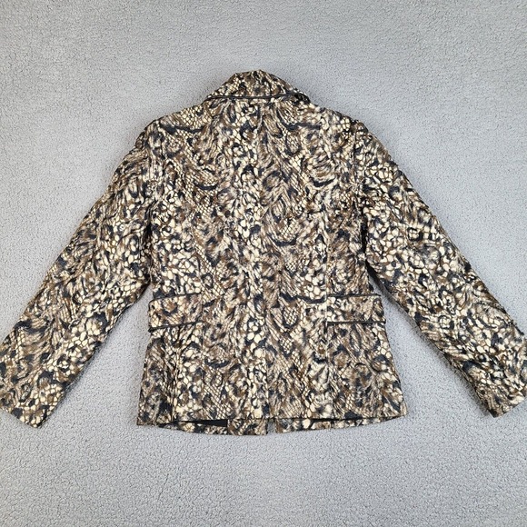 Chico’s Jacket‎ Womens Small 0 Brown Faux-Fur Queen Of Elegance Margaret Zip - Picture 2 of 16